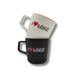 Kubek Czarny I Love Lodz