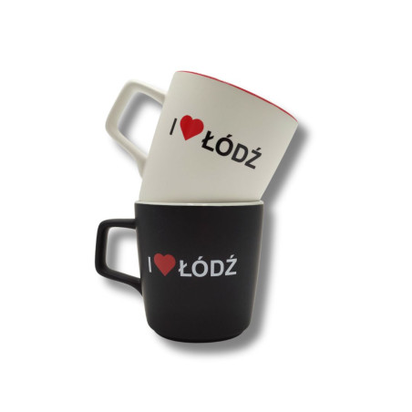 Kubek Czarny I Love Lodz