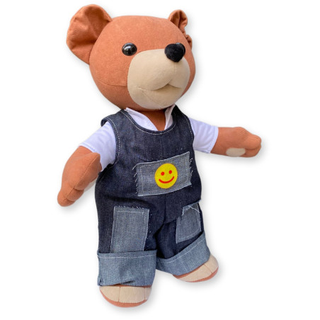 Miś Uszatek w ogrodniczkach 43cm