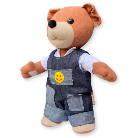 Miś Uszatek w ogrodniczkach 43cm