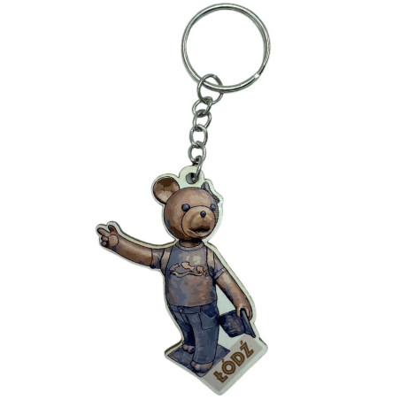 Brelok Miś Uszatek Pomnik drewniany