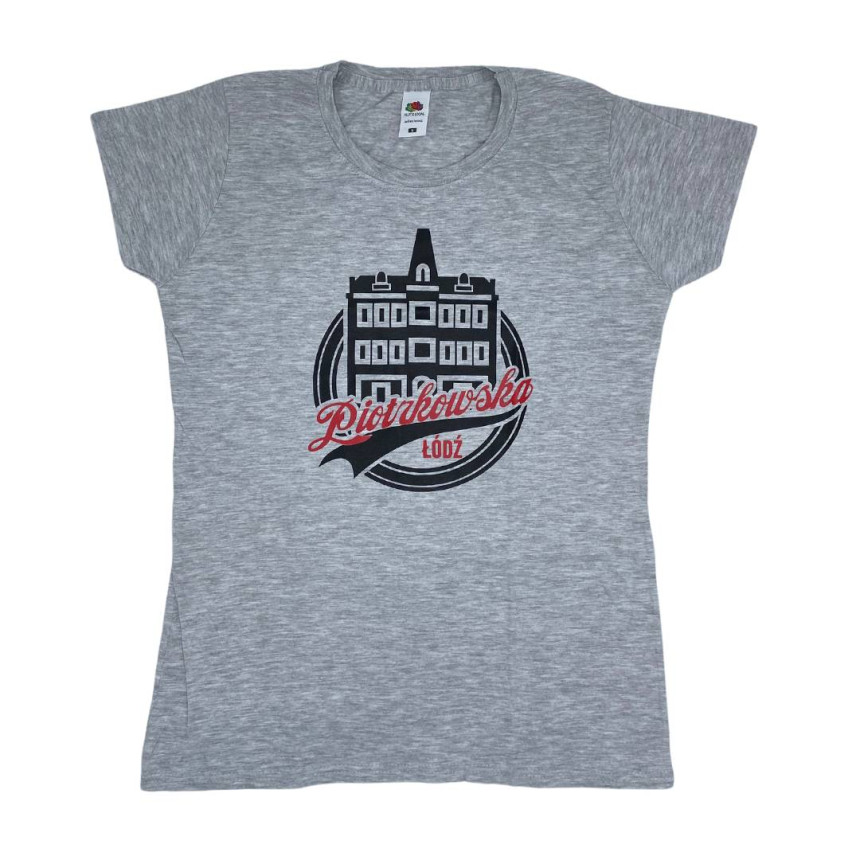 Koszulka ul. Piotrkowska szara damska
