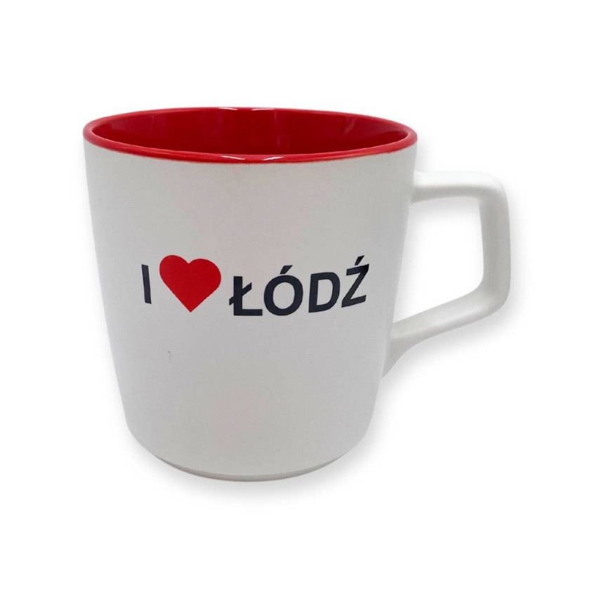 Kubek Biały I Love Lodz