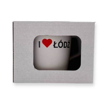 Kubek Biały I Love Lodz