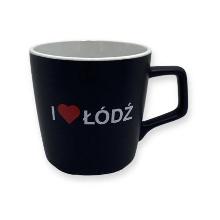 Kubek Czarny I Love Lodz
