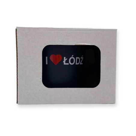 Kubek Czarny I Love Lodz